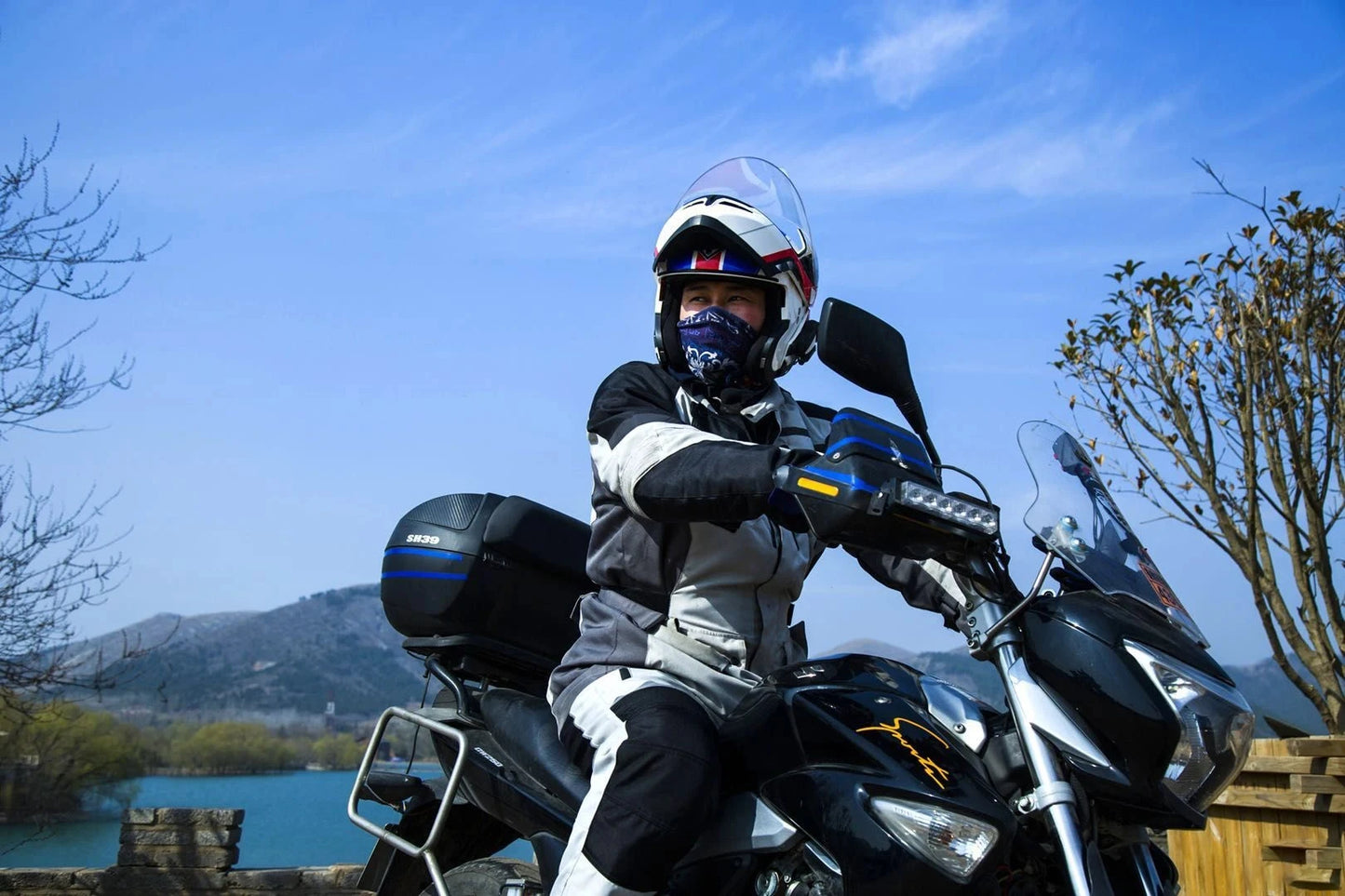 Motorcycle Jacket Pants Suit Men Cold-proof Waterproof Winter Motorbike Riding Moto Jacket Protective Gear Armor Clothing