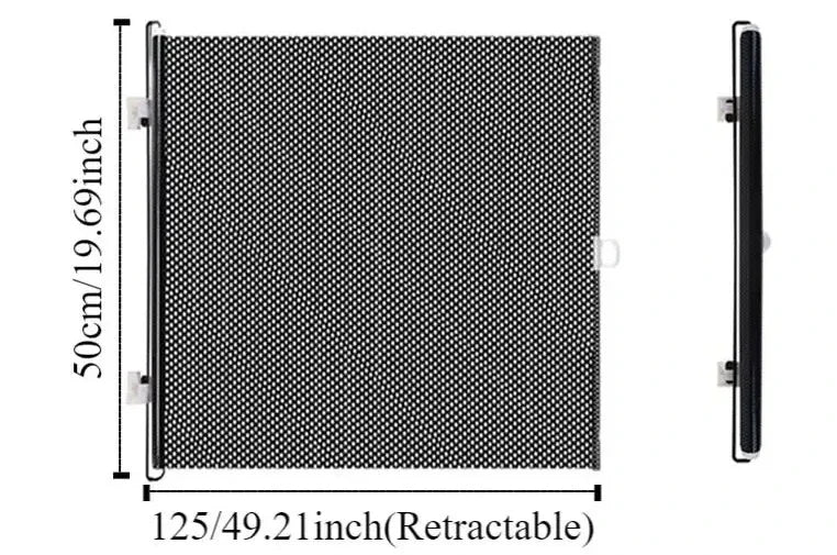 Retractable Dog Gate Mesh Safety Barrier for Indoor Use No Drilling Pet Isolation Fence for Small Dogs Doorway Hallway Stairs