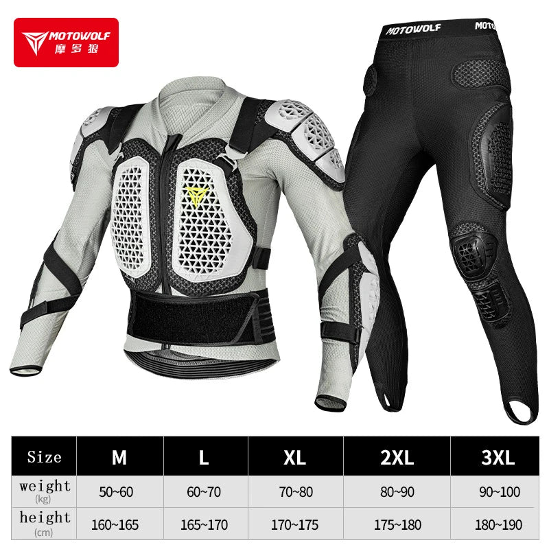 Motorcycle Body Armor Four Seasons Anti-fall Motorbike Riding Armor Full Body Equipment Motocross  Armor Protective Clothing