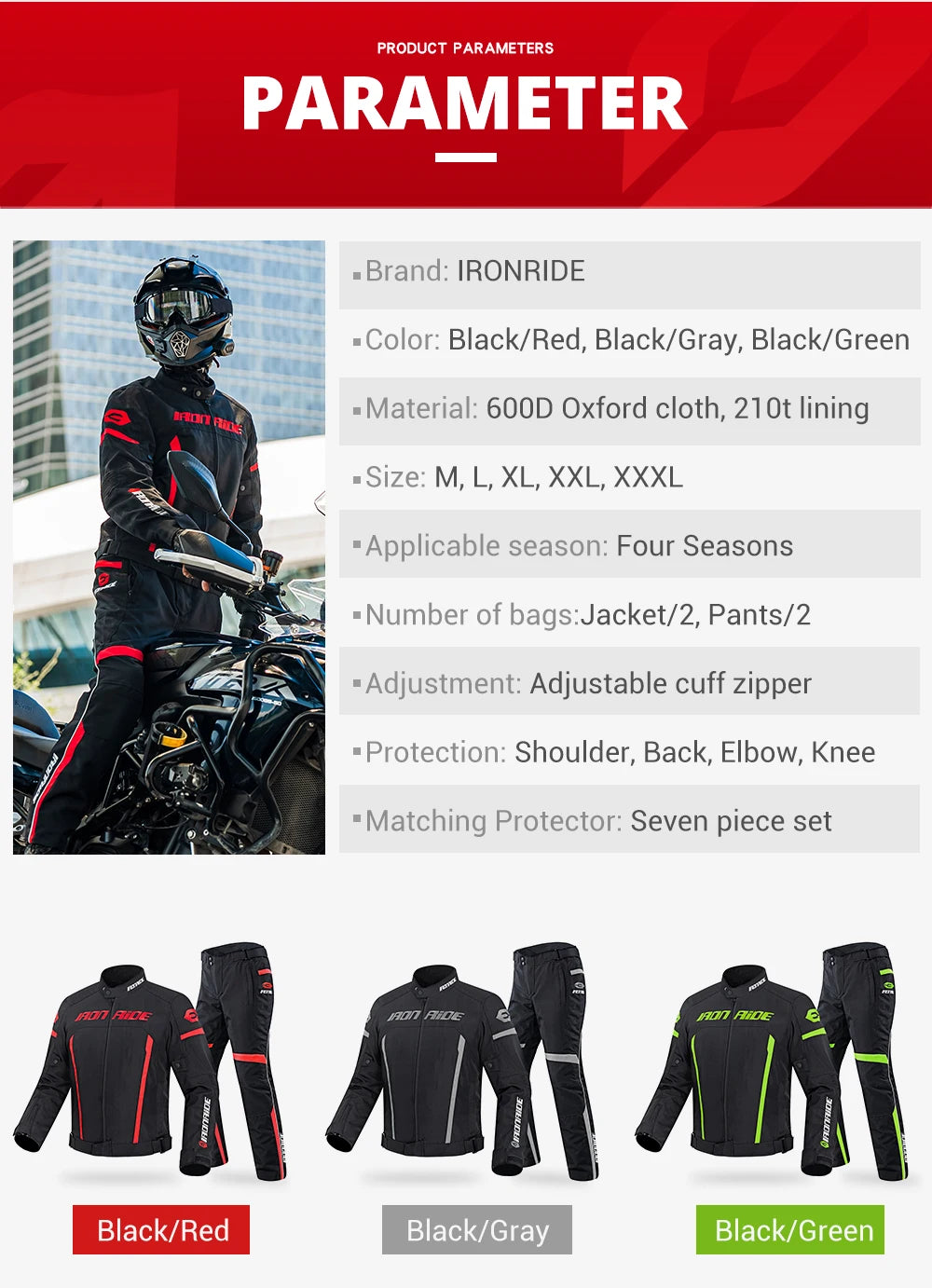 Waterproof Motorcycle Jackets Moto Jacket Pants Suit Motor Jacket For Men Women Interior Detachable Moto Clothes Keep Warm