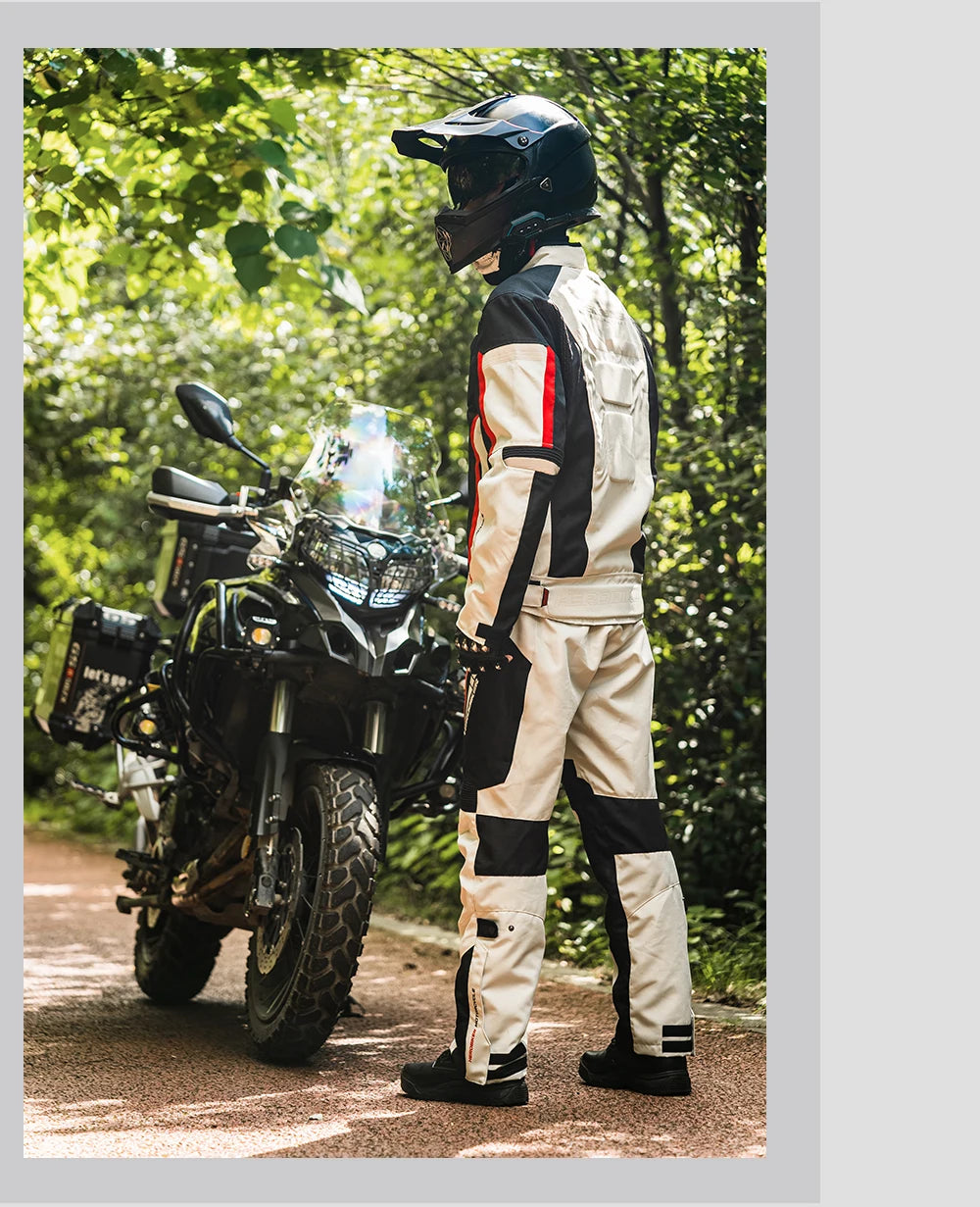 Waterproof Motorcycle Jackets Moto Jacket Pants Suit Motor Jacket For Men Women Interior Detachable Moto Clothes Keep Warm