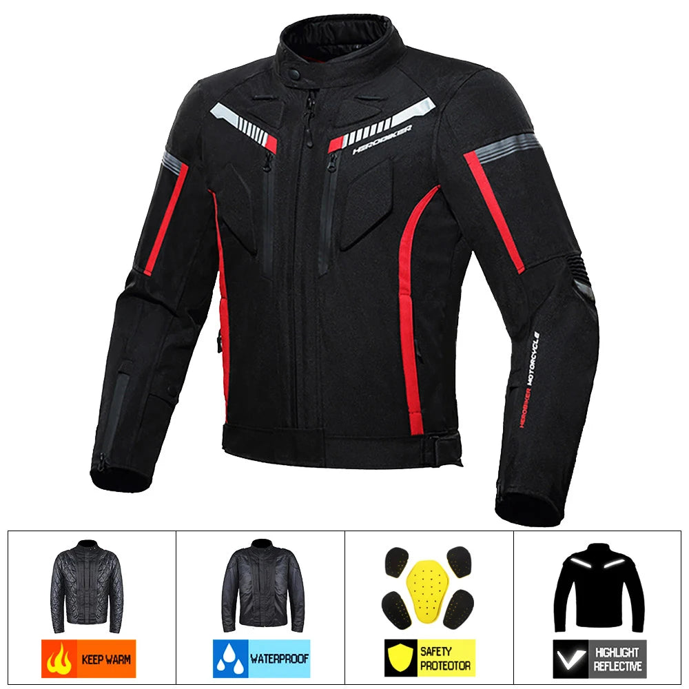 Waterproof Motorcycle Jackets Moto Jacket Pants Suit Motor Jacket For Men Women Interior Detachable Moto Clothes Keep Warm