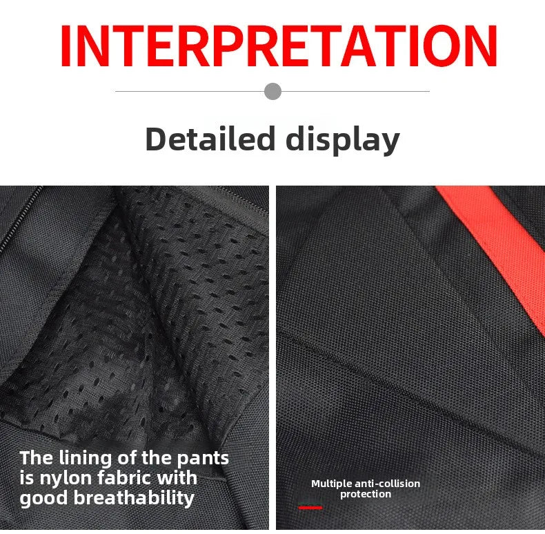 Motorcycle Racing Suit CE Anti Fall Rally Suit Wear-resistant Men's Motorcycle Riding Jacket and Pants Removable Lining