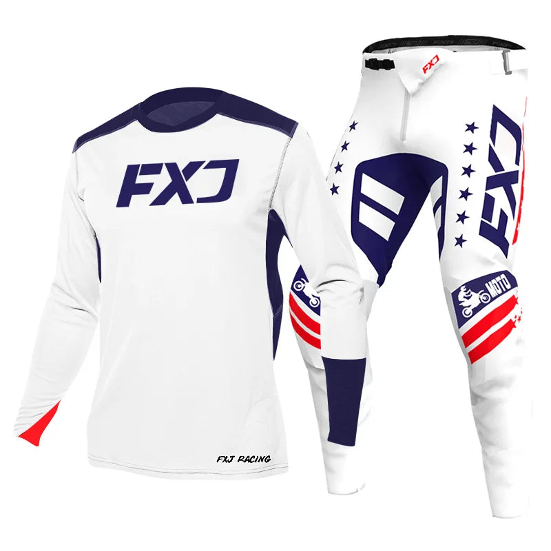 Enduro suit Motocross Jersey Pant Kits Off-road pink yellow blue mx mtb cross Motorcycle Mens Kits Women's white green red black