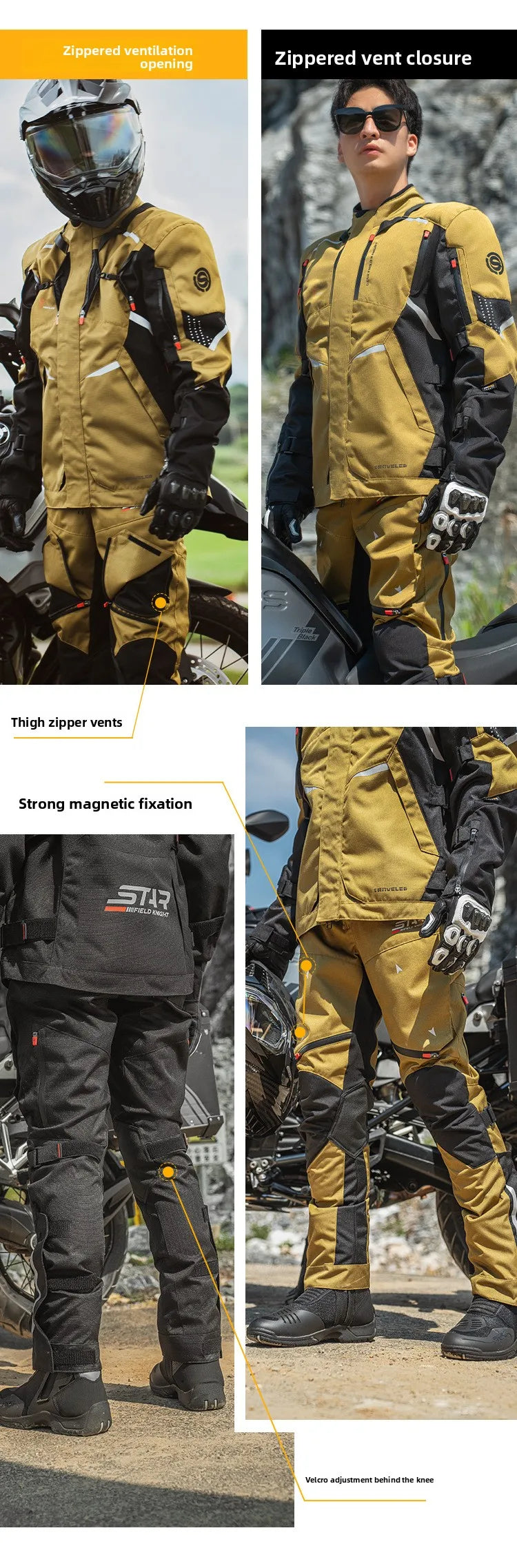Motorcycle Riding Suit Men Rally Set Autumn Winter Windproof Waterproof Warm and Anti-fall Jacket and Pants M-5XL
