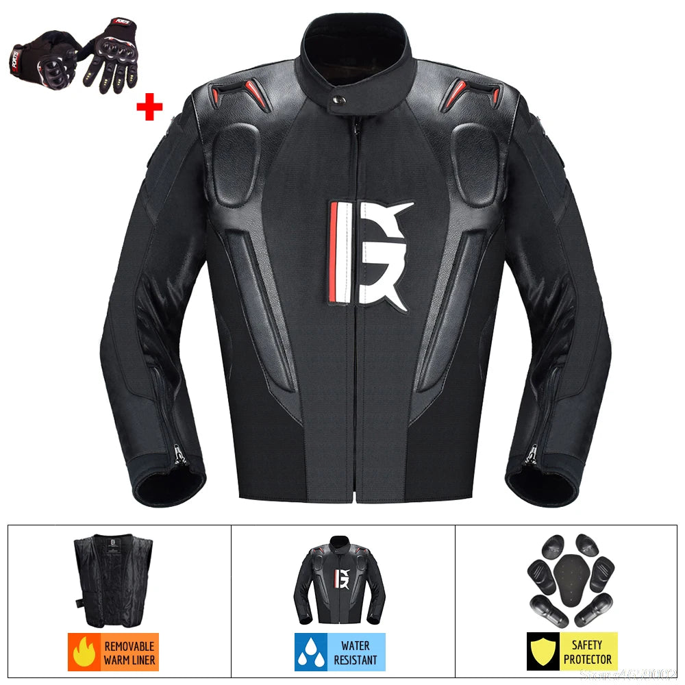 GHOST RACING Motorcycle Jacket Protective Gear Motorbike Riding moto jacket Waterproof windproof Moto Clothing Motorcycle Suits