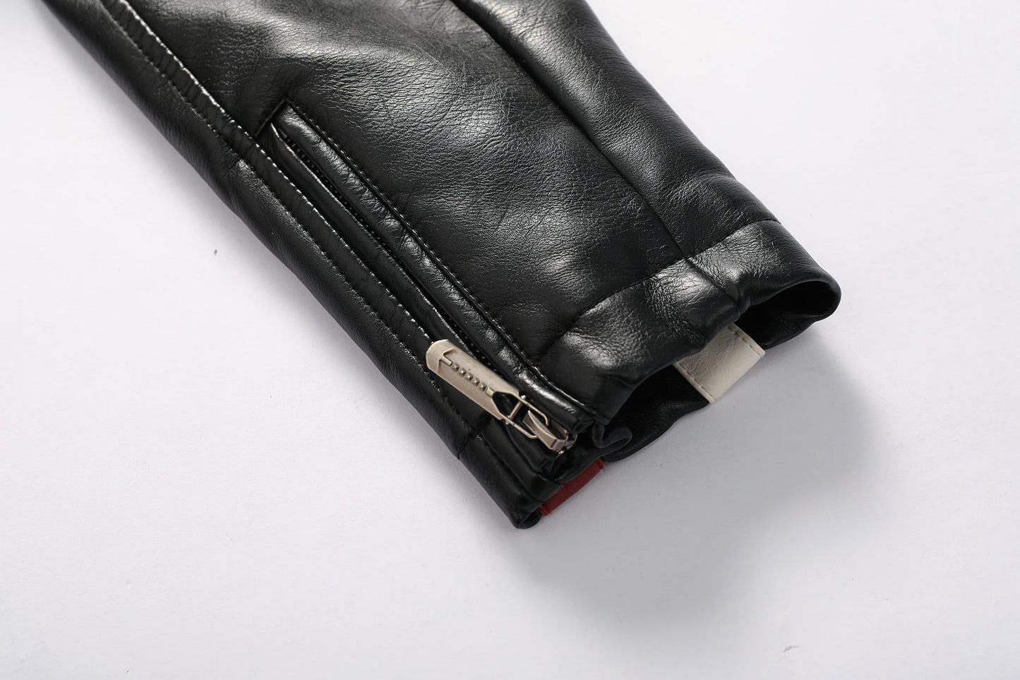 Men's motorcycle racing suit PU leather label color jacket