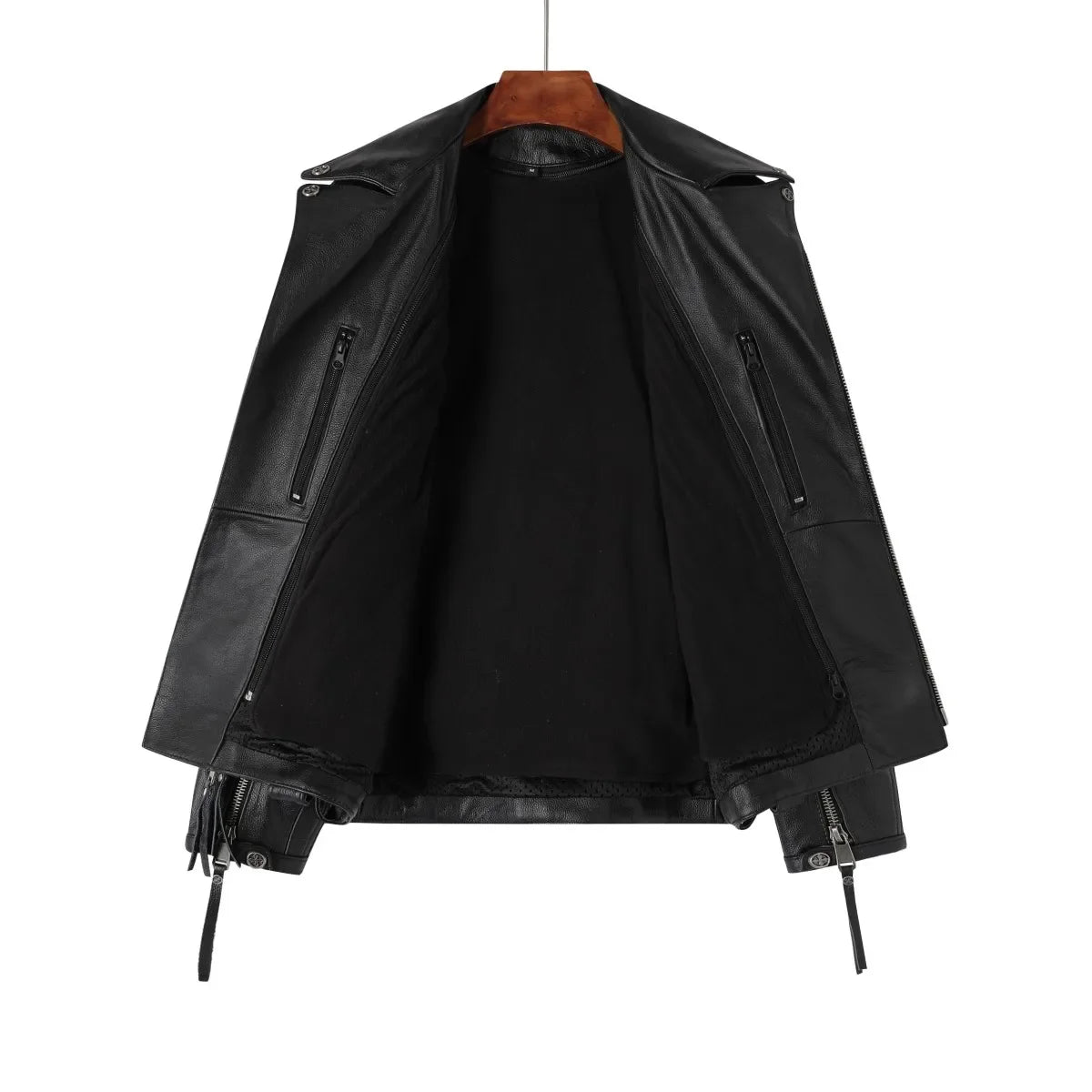 Copersian Men's Natural Leather Motorcycle Jacket Top Layer Causal Vintage Retro Moto Suit Leather Coat  Dropshipping Factory