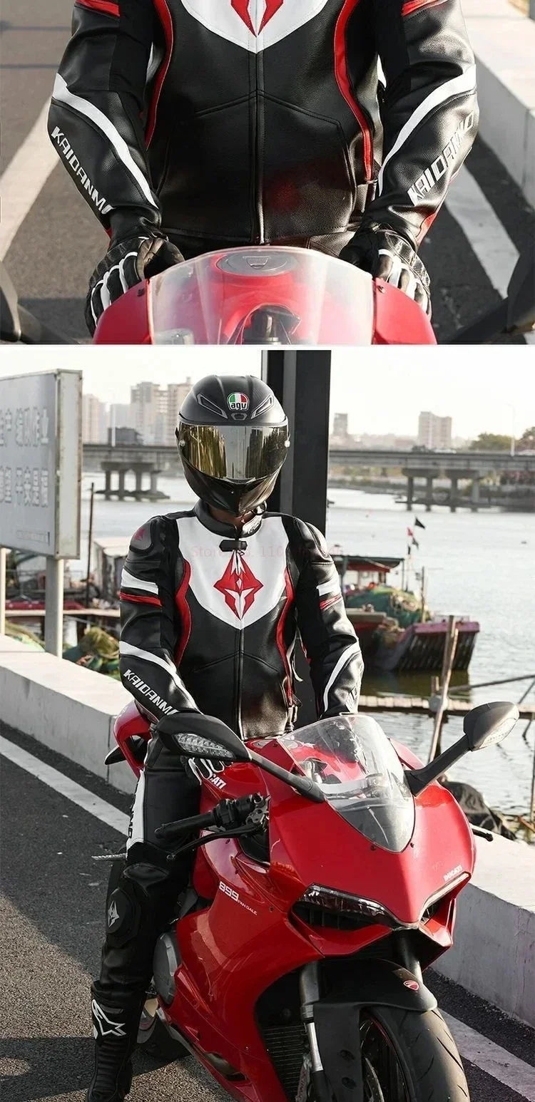 Motorcycle Jacket Male Waterproof Winter Warm Racing Suit Motorcycle Female Windproof Rain and Fall Leather Set