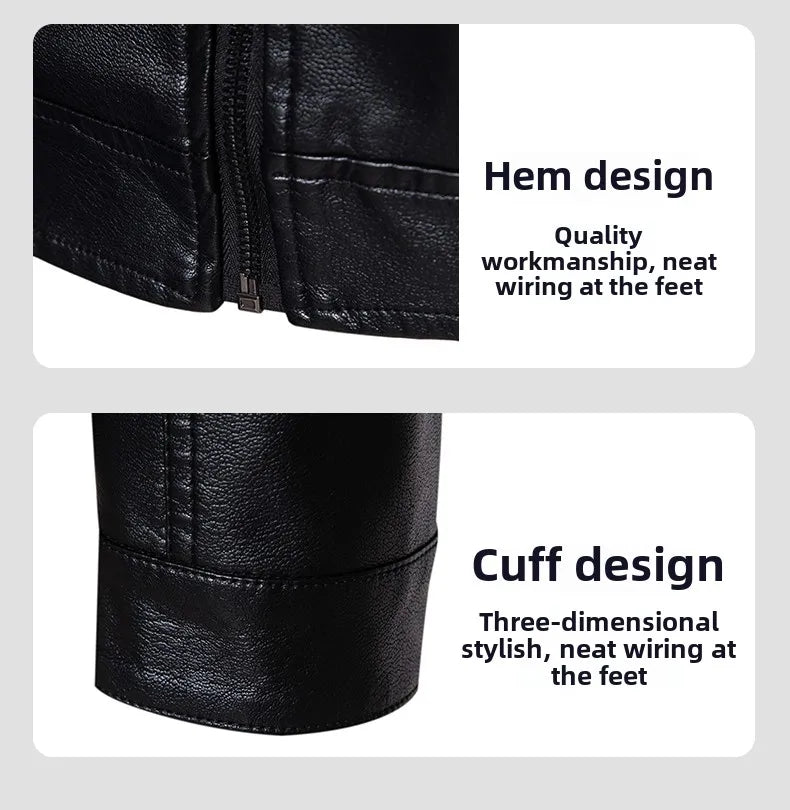 Motorcycle suit men's racing suit motorcycle suit protective equipment windproof and waterproof business casual leather jacket