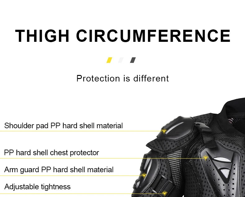 SULAITE Motorcycle Jacket Racing Armor Protector ATV Motocross Body Protection Jacket Clothing Protective Gear