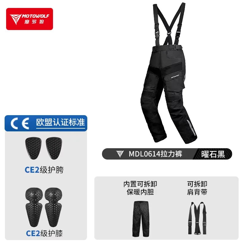 Motorcycle Travel Long-Distance Riding Rally Suit Built-in CE Protective Waterproof Anti-Fall Warm Riding Suit Travel Suit