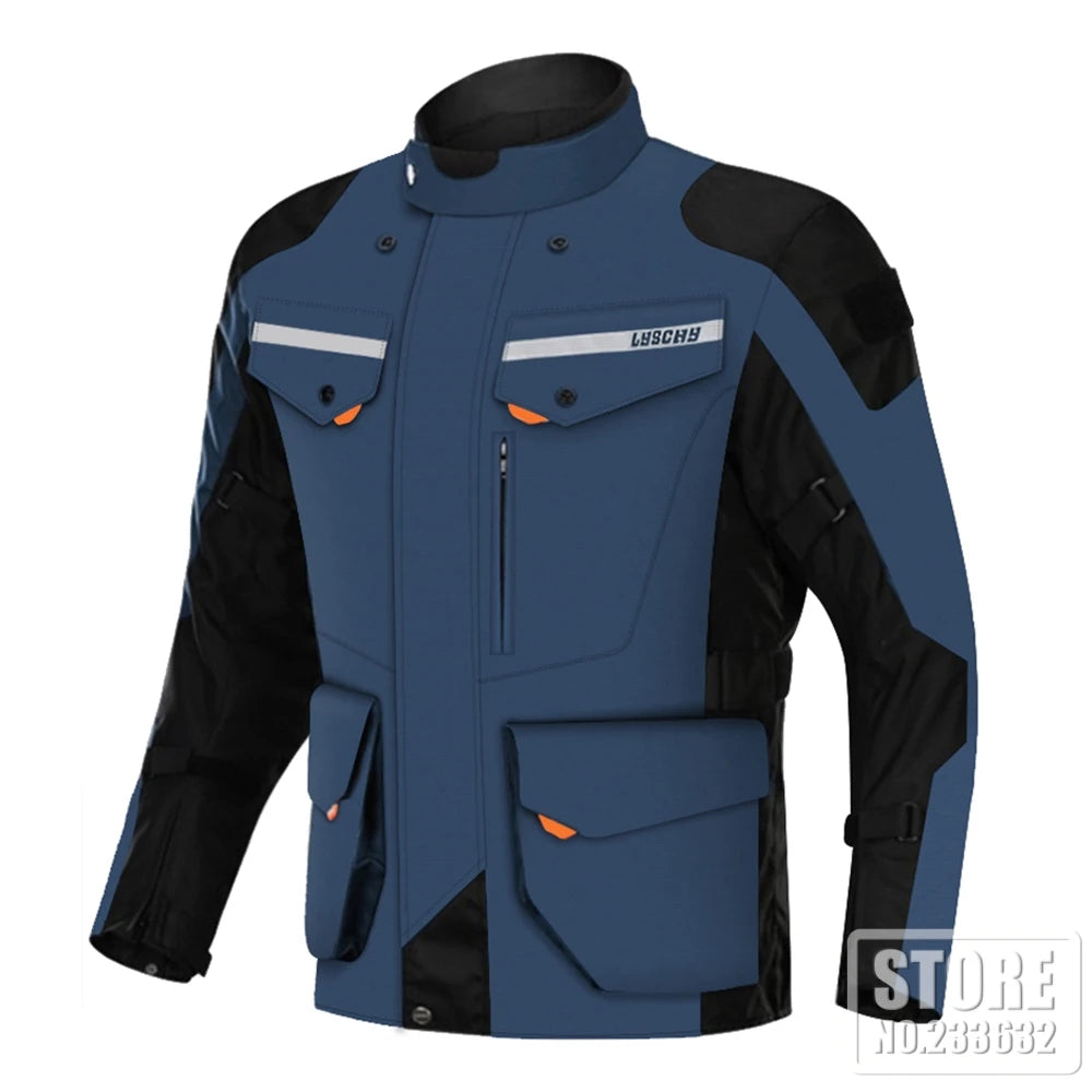 Motorcycle Jacket Pants Suit Men Cold-proof Waterproof Winter Motorbike Riding Moto Jacket Protective Gear Armor Clothing