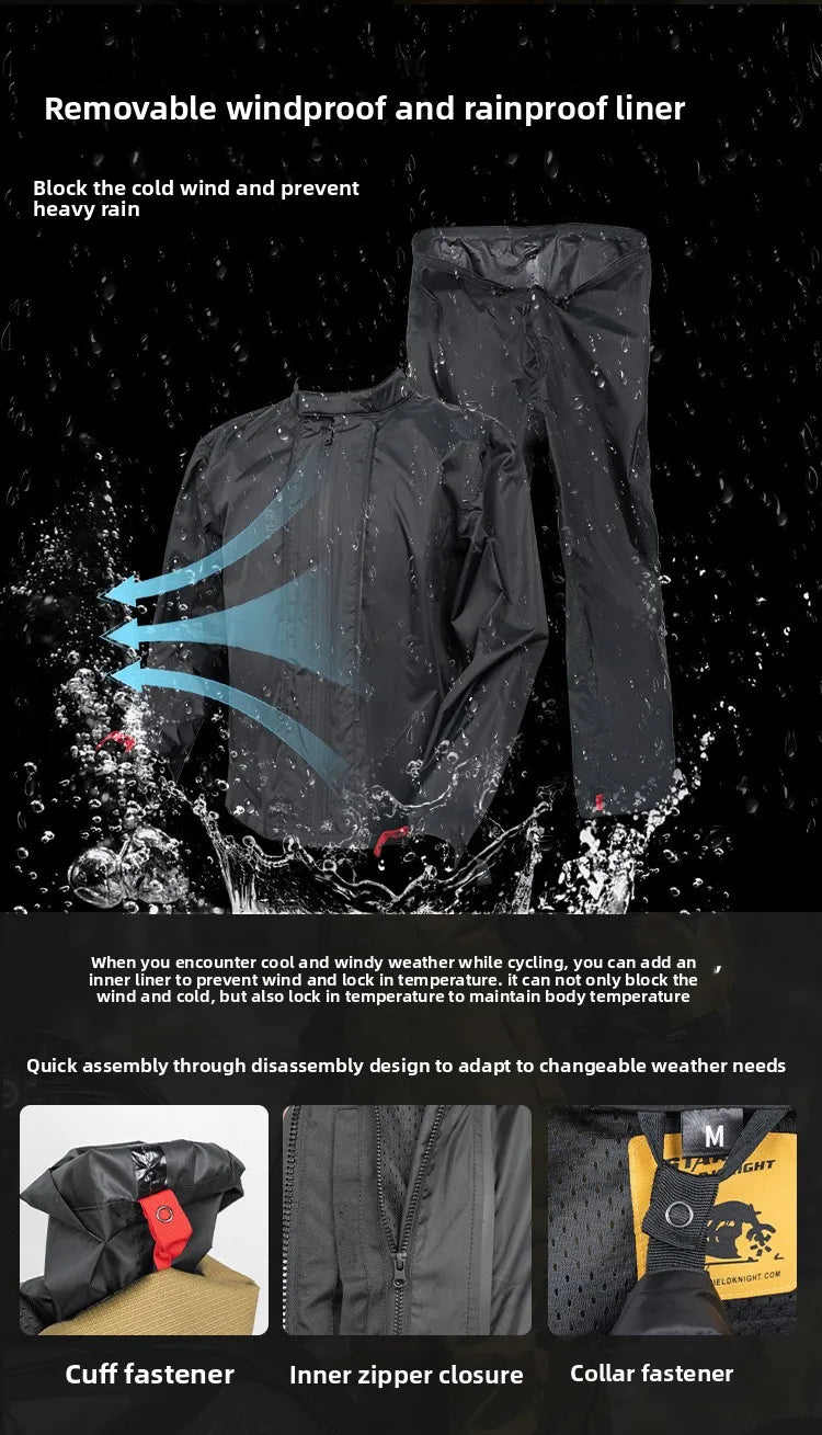 Motorcycle Riding Suit Men Rally Set Autumn Winter Windproof Waterproof Warm and Anti-fall Jacket and Pants M-5XL