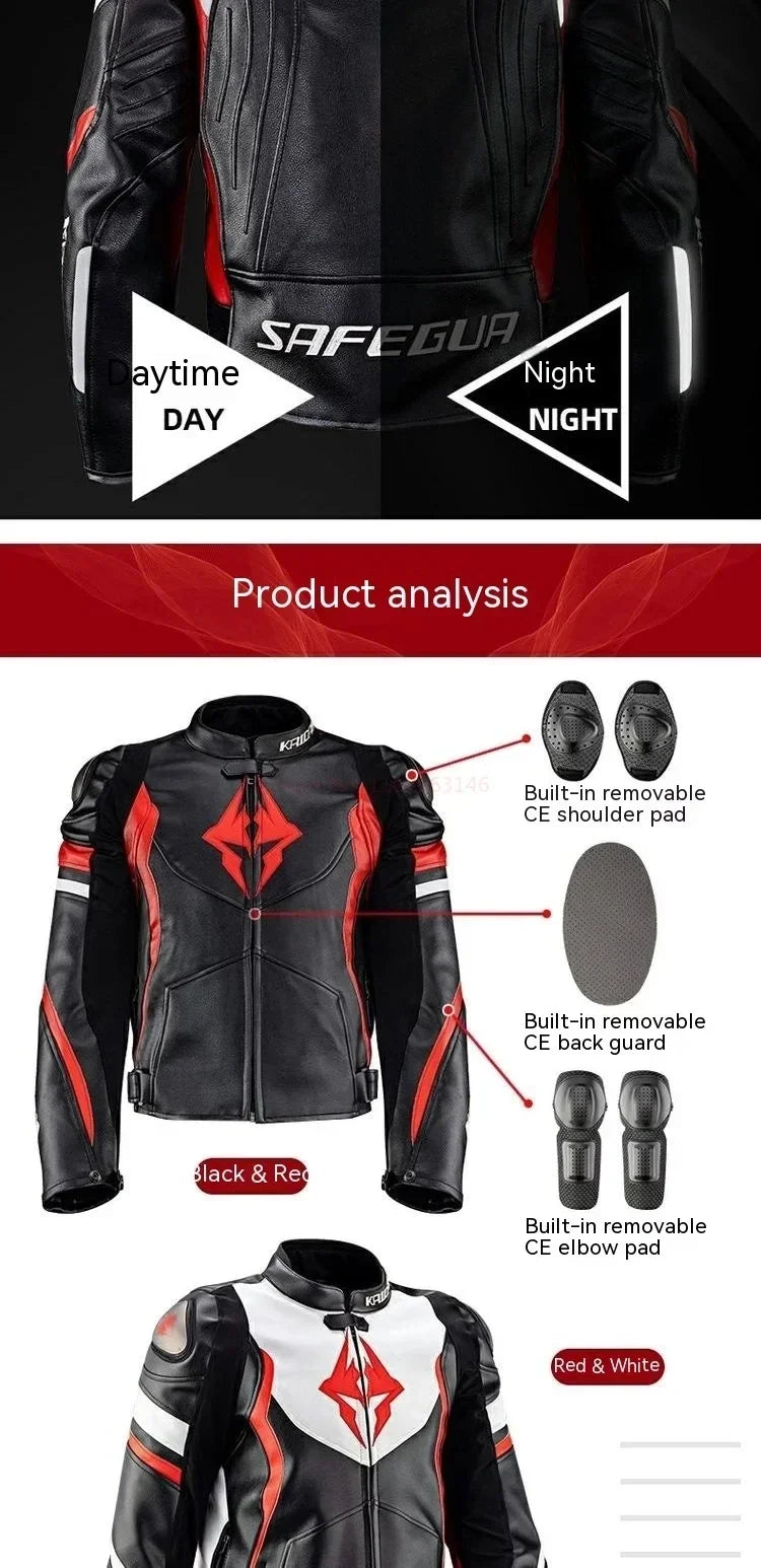 Motorcycle Jacket Male Waterproof Winter Warm Racing Suit Motorcycle Female Windproof Rain and Fall Leather Set