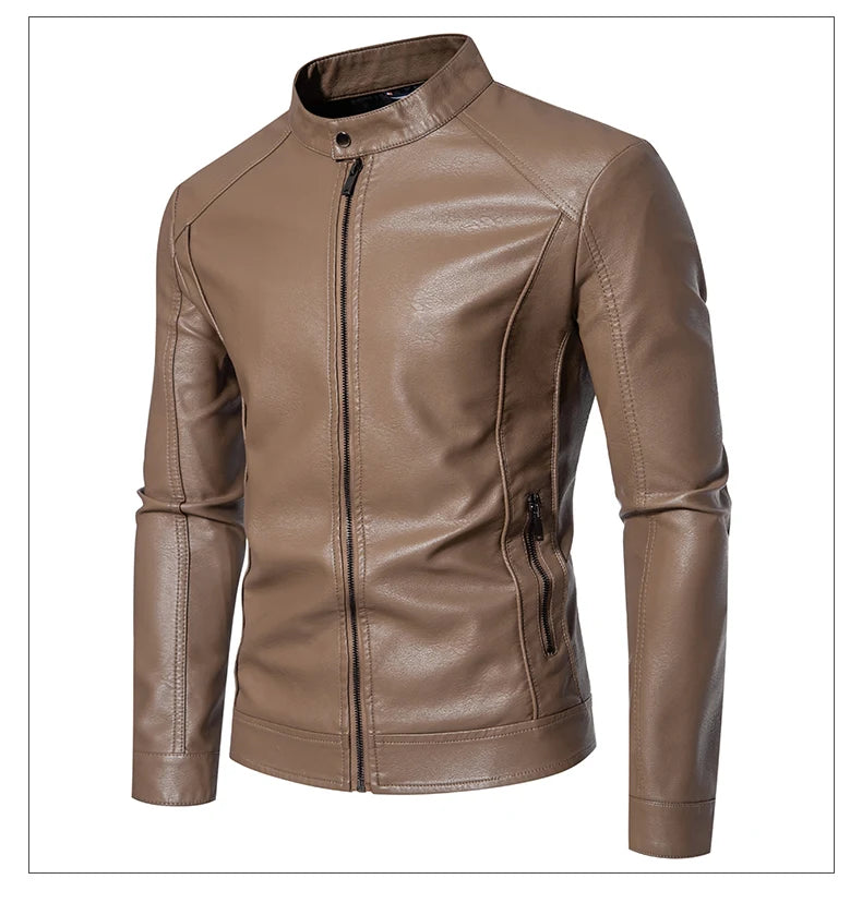 Motorcycle suit men's racing suit motorcycle suit protective equipment windproof and waterproof business casual leather jacket