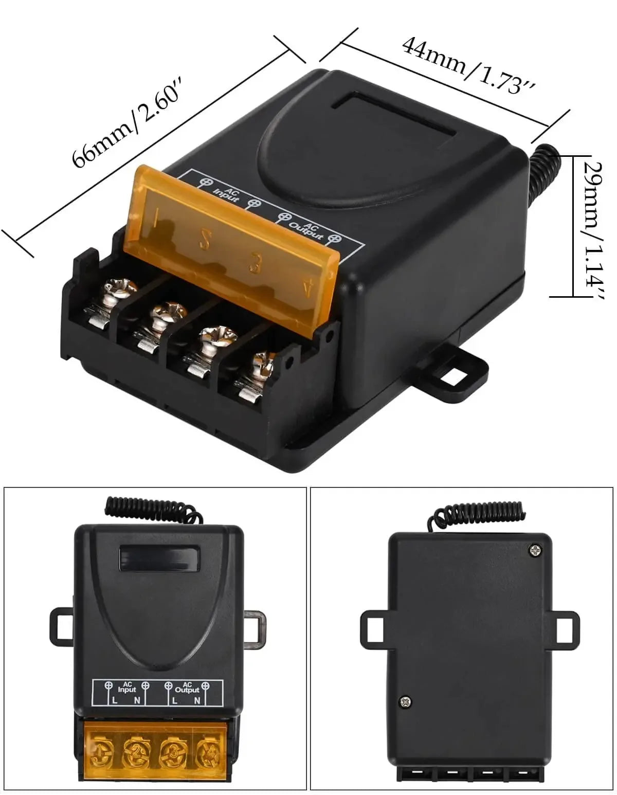 433Mhz Wireless Remote Control Switch AC 110V 220V 10A Relay 1CH Receiver Controller and 2botton RF 433 Mhz Transmitter