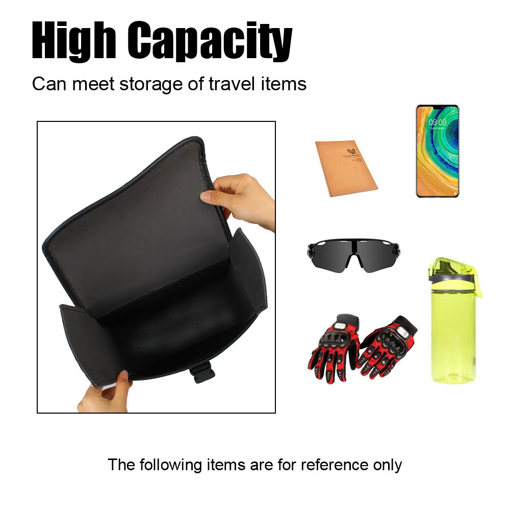 Motor Tail Luggage Suitcase Motorcycle Storage Tool Bag Side Luggage Saddle Bag Motorcycle Riding Travel Tank Bag PU Leather