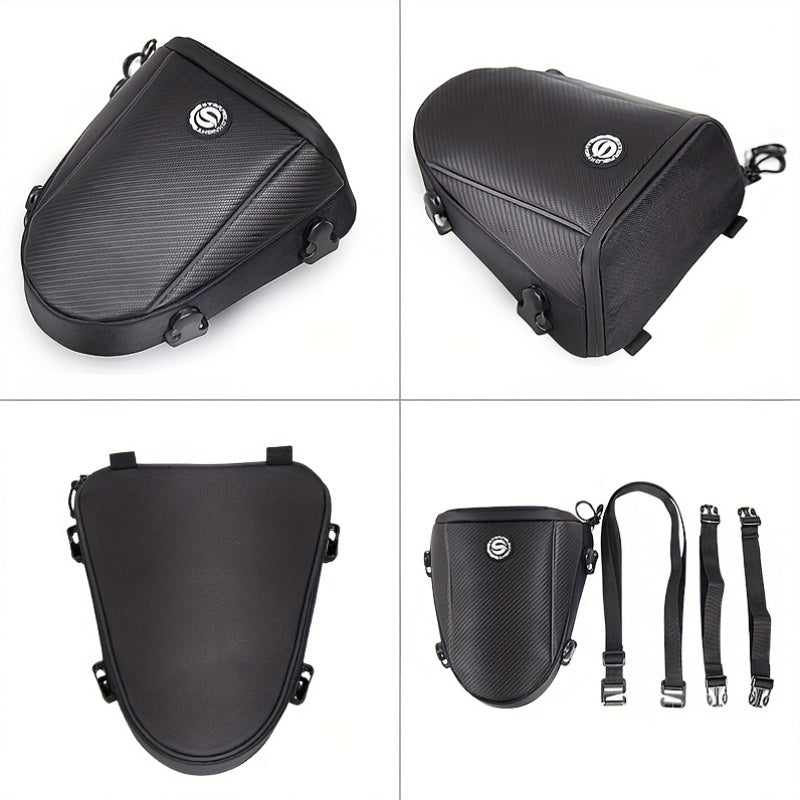 STAR FIELD KNIGHT Motorcycle Rear Seat Bag, Waterproof Multifunctional ATV Tail Bag with Large Capacity, Rainproof Riding Companion Crossbody Bag with Detachable Rain Cover