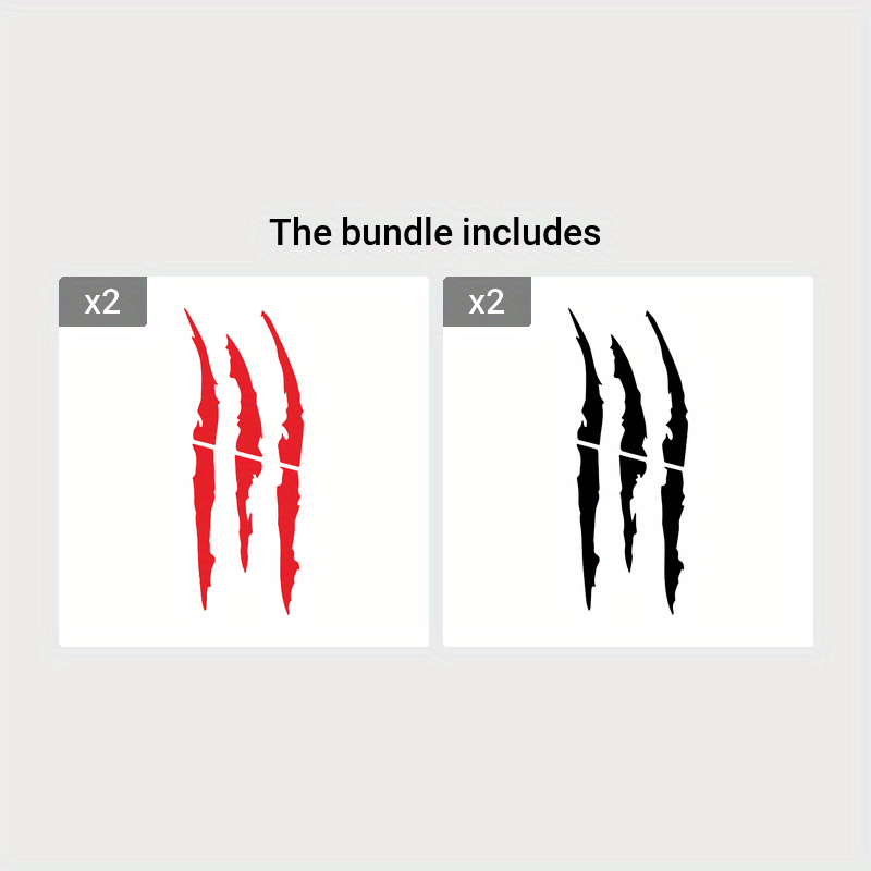 Motorcycle Car Sticker Universal Monster Claw Scratched Stripe Decal Marker Reflective Waterproof Moto Decoration Accessories