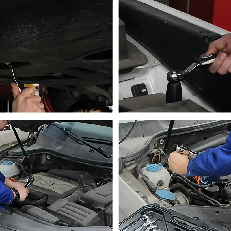 1pc, Complete Car Repair Tool Set - Durable Carbon Steel, Multifunctional Car and Motorcycle Maintenance Set, Including Ratchet Wrench and Screwdriver Mechanic Tool Set Car Repair Tool Kit