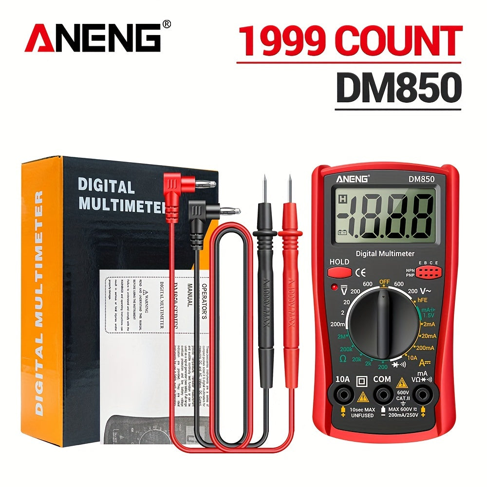 DM850 Automatic Professional Digital Multimeter 1999 Counts Auto AC/DC Voltage Tester Ohm Current Ammeter Detector Tool
