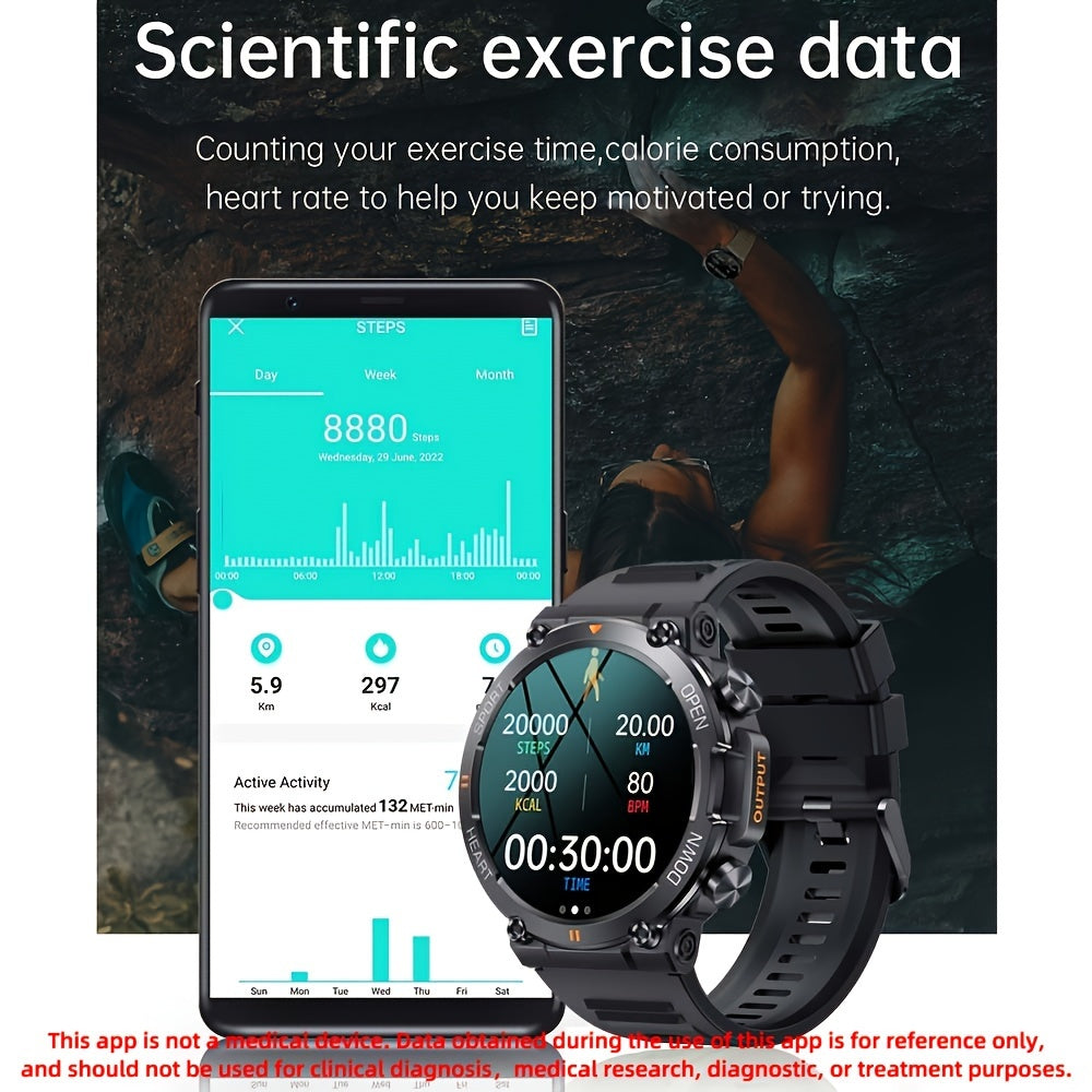 SENBONO Round Smart Watch With 3.53cm Screen Wireless Dial Answer Call Watch, Activity Fitness Watch 400mAh Outdoor Sports Smartwatch Men Women For IPhone/Android