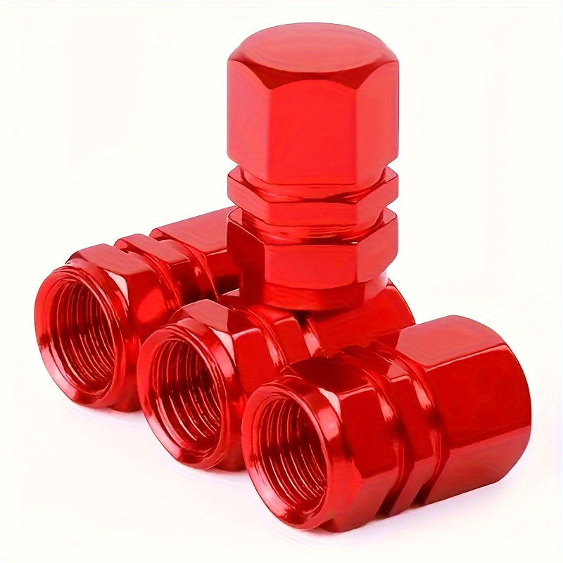 Aluminum Tire Valve Stem Caps - Durable, Dustproof, Easy to Install - 4/8/12 Pcs Fashion Accessories for Car, Motorcycle, Truck, Bicycle Valve Caps