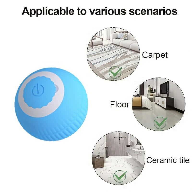 1PC Electric Rolling Ball Cat Toy, Interactive And Fun Pet Smart Rotating Ball Chasing Toy For Training And Gaming