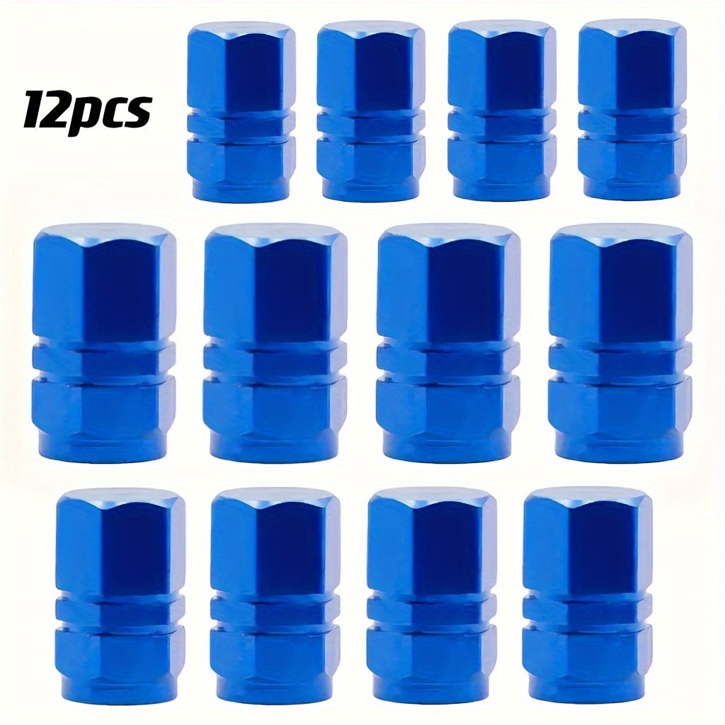 Aluminum Tire Valve Stem Caps - Durable, Dustproof, Easy to Install - 4/8/12 Pcs Fashion Accessories for Car, Motorcycle, Truck, Bicycle Valve Caps