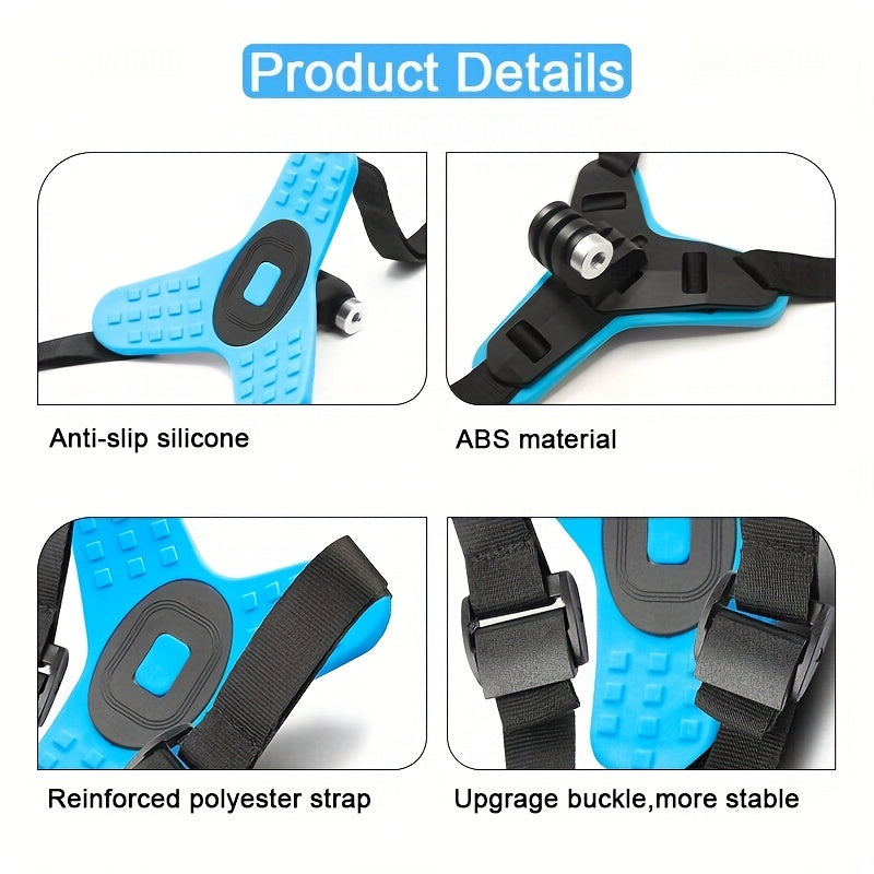 Secure Your GoPro Hero 11 10 9 8 7 and DJI Osmo Action Insta360 Action Camera with this Motorcycle Helmet Strap Mount Front Chin Stand Holder!