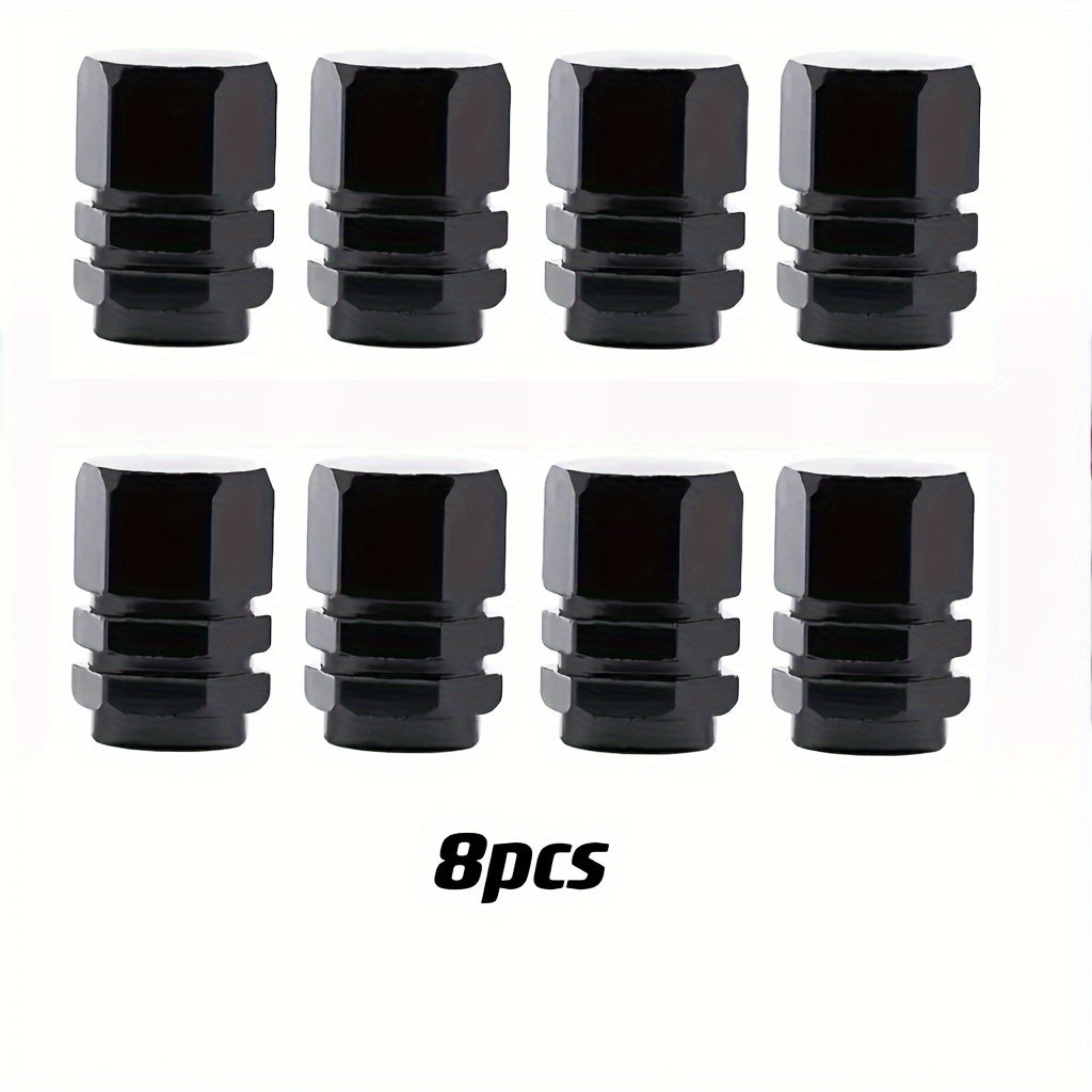 Aluminum Tire Valve Stem Caps - Durable, Dustproof, Easy to Install - 4/8/12 Pcs Fashion Accessories for Car, Motorcycle, Truck, Bicycle Valve Caps