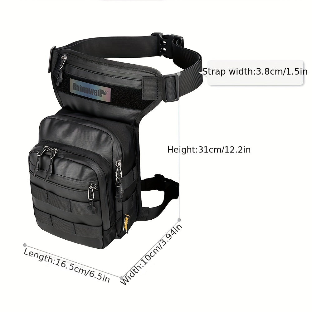 Black Motorcycle Drop Leg Bag Motor Waist Bag 3L Thigh Belt Hip Bum Motorbike Cycling Outdoor Riding Hiking Climbing Travel Cell/Mobile Phone Purse Fanny Pack Bag Multifunction Chest Bag Shoulder Bag