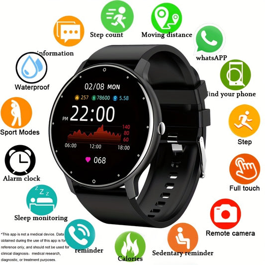 Smart Watches, Men's Sport Multifunction Waterproof Full Touch Screen Smartwatch For Android IOS