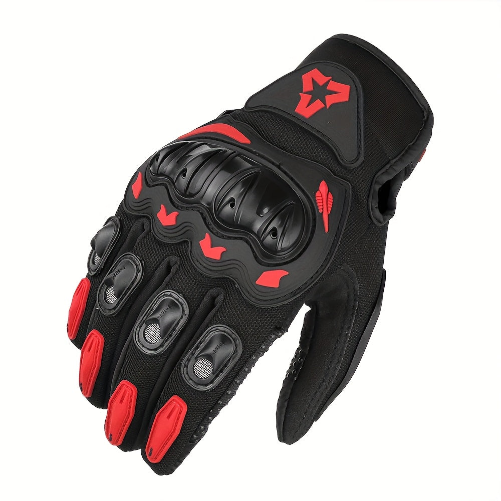 Summer Breathable Full Finger Motorcycle Gloves Non-slip Wear-resistant Motocross Racing Gloves Touch Screen for Moto Biker Gloves, Vemar