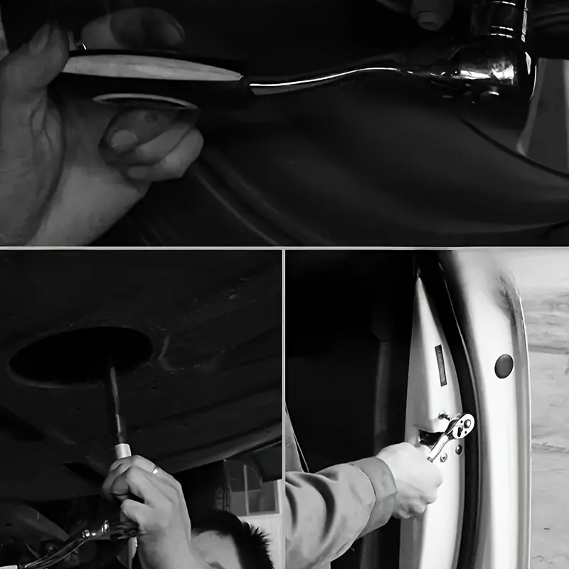 1pc, Complete Car Repair Tool Set - Durable Carbon Steel, Multifunctional Car and Motorcycle Maintenance Set, Including Ratchet Wrench and Screwdriver Mechanic Tool Set Car Repair Tool Kit