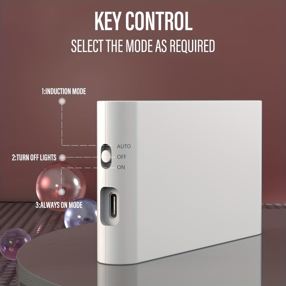 LED Smart Sensor Night Light Outdoor, Wireless USB Rechargeable Sensor Wall Light With Motion Sensor, Upper And Lower Glow To Protect Your Eyes Suitable For Outdoor Indoor, Gazebo, Patio, Bedroom, Hallway, Cabinet, Bathroom (