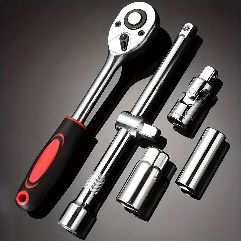 151-Piece/53-Piece Professional Automotive Tool Set with Chrome Vanadium Steel Ratcheting Wrenches and Screwdriver Kit, Suitable for Car, Motorcycle, and Bicycle Maintenance - Stainless Steel Auto Repair Tools