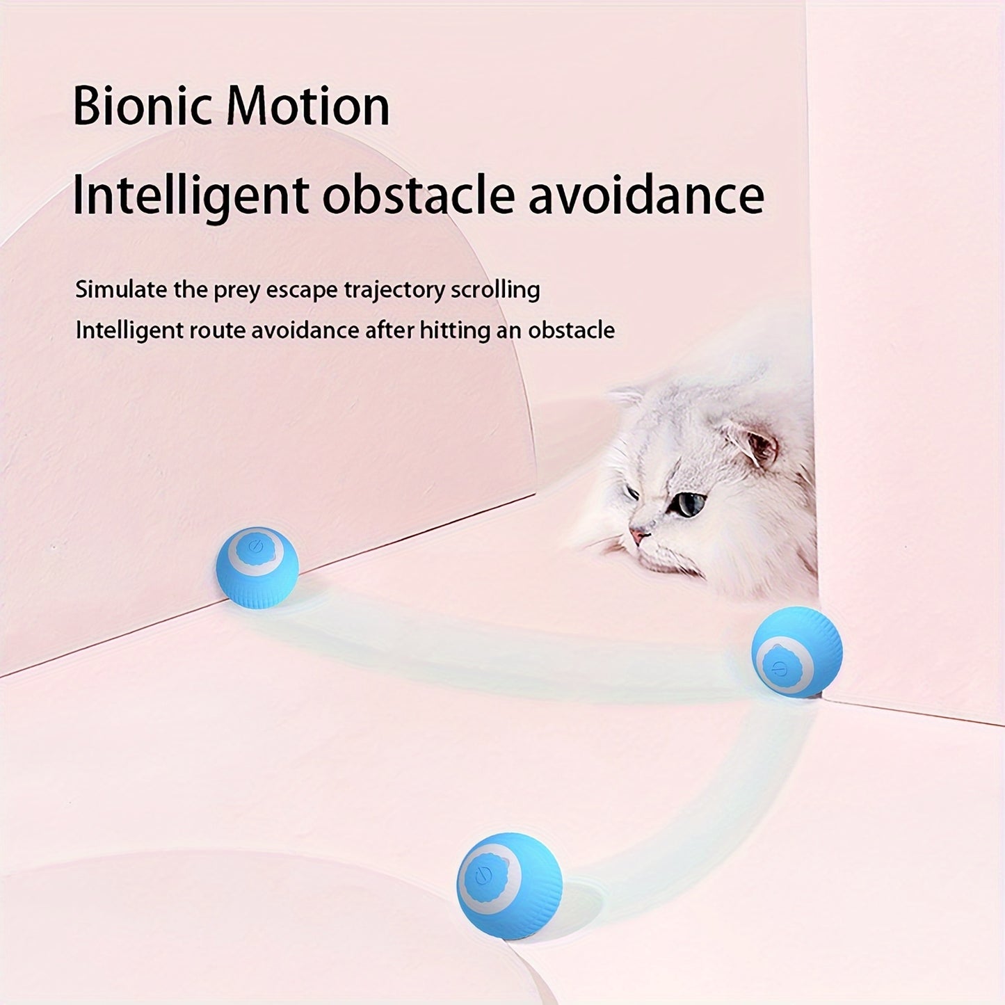 1PC Electric Rolling Ball Cat Toy, Interactive And Fun Pet Smart Rotating Ball Chasing Toy For Training And Gaming