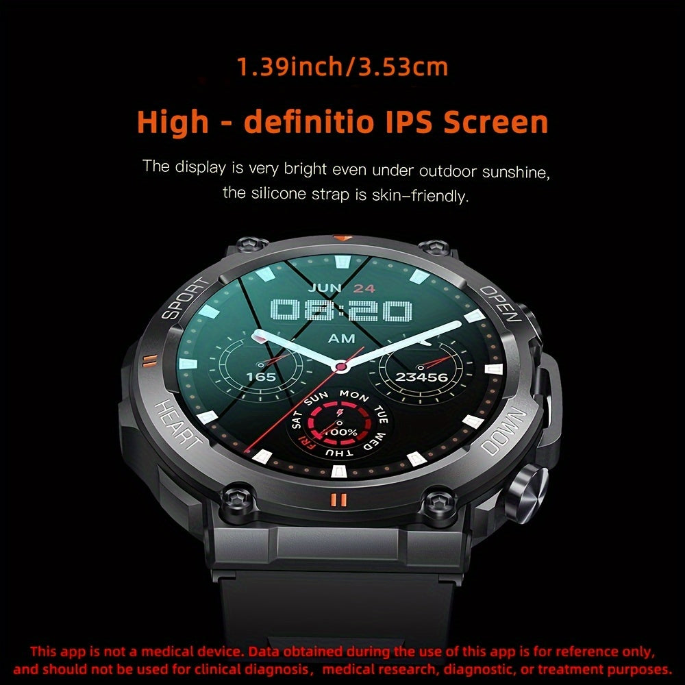 SENBONO Round Smart Watch With 3.53cm Screen Wireless Dial Answer Call Watch, Activity Fitness Watch 400mAh Outdoor Sports Smartwatch Men Women For IPhone/Android