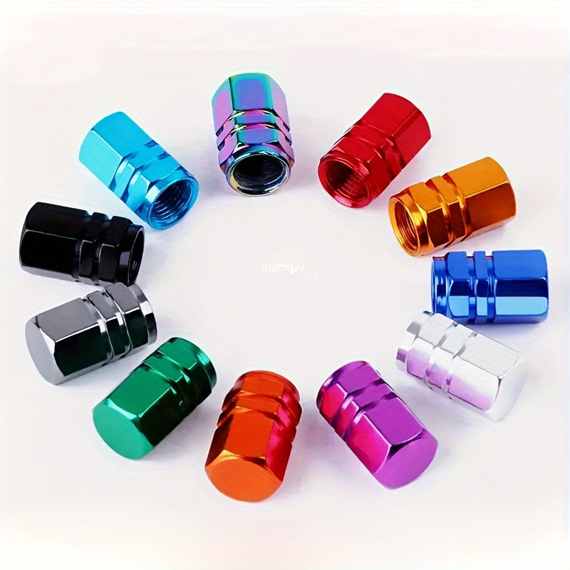 Aluminum Tire Valve Stem Caps - Durable, Dustproof, Easy to Install - 4/8/12 Pcs Fashion Accessories for Car, Motorcycle, Truck, Bicycle Valve Caps